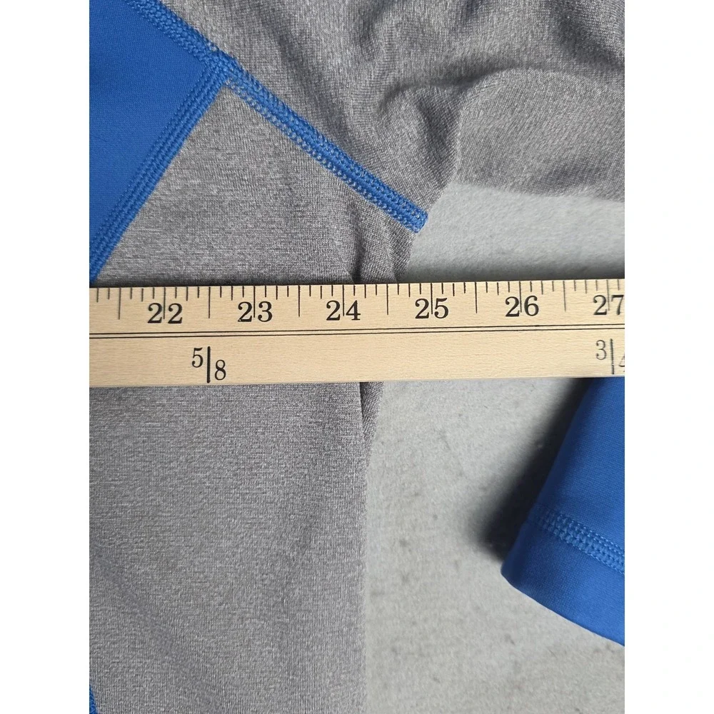 The North Face Mens FlashDry XL Quarter Zip Shirt Pullover Blue and Grey